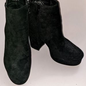 Suede Side-Zip Platform Boots